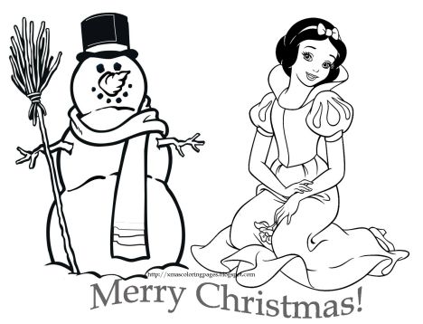 Disney Princess Christmas Coloring Pages - Part 6